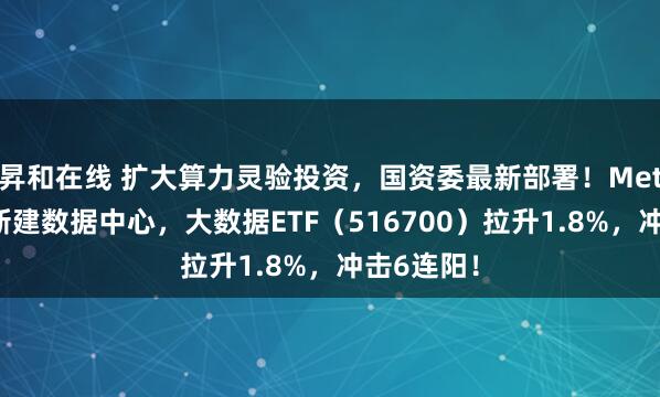 昇和在线 扩大算力灵验投资，国资委最新部署！Meta斥巨资新建数据中心，大数据ETF（516700）拉升1.8%，冲击6连阳！