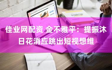 佳业网配资 金不雅平：提振沐日花消应跳出短视想维