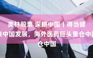 美林股票 深耕中国丨得当健康中国发展,海外医药巨头重仓中国